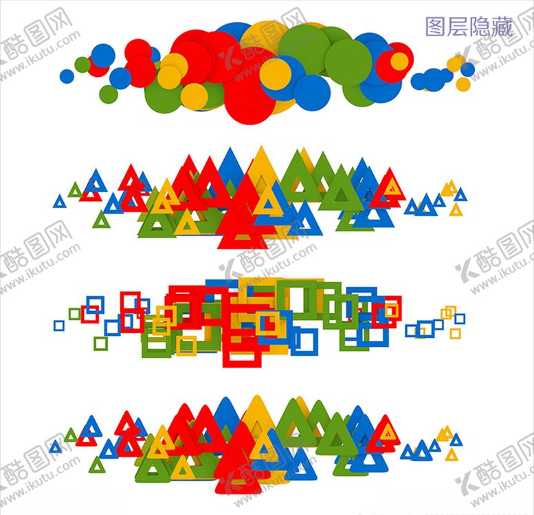 编号：81022610290504083417【酷图网】源文件下载-红蓝绿黄图形组合