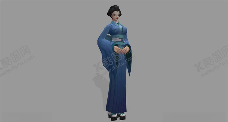 编号：61911005041423205168【酷图网】源文件下载-3D人物日式和服女士su模型