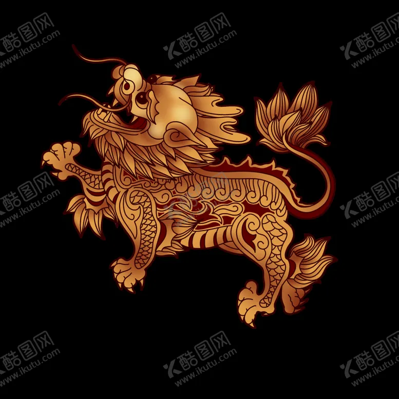 编号：39481510042218060589【酷图网】源文件下载-麒麟褐金色