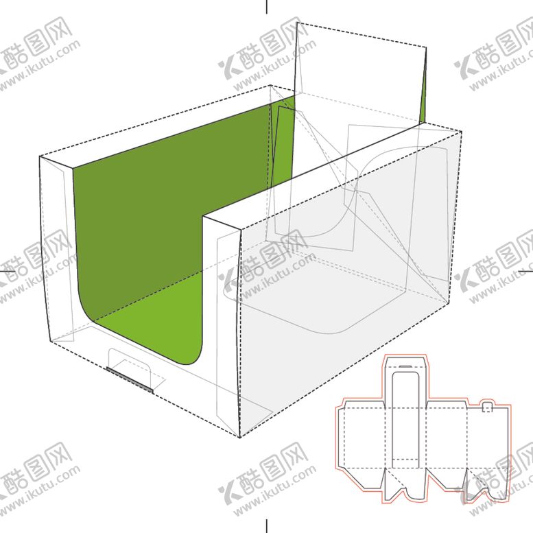 编号：56001309221843573412【酷图网】源文件下载-纸盒包装布局刀线图