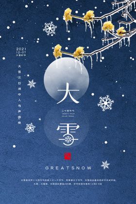 编号：37901509241956084980【酷图网】源文件下载-大雪节气海报 