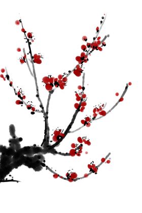 梅花树枝元素