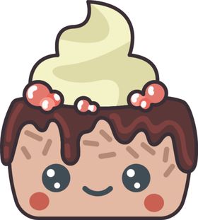 卡哇伊美食AI矢量图可爱物可爱