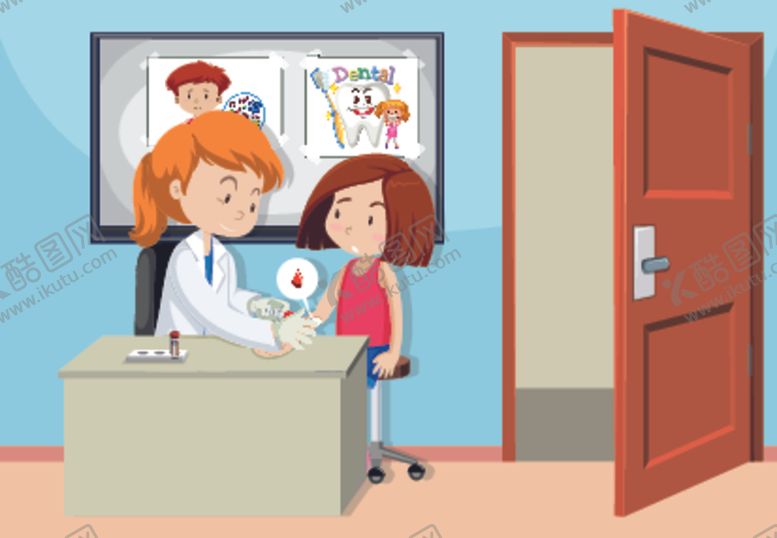编号：61235609210156266179【酷图网】源文件下载-卡通儿童看病