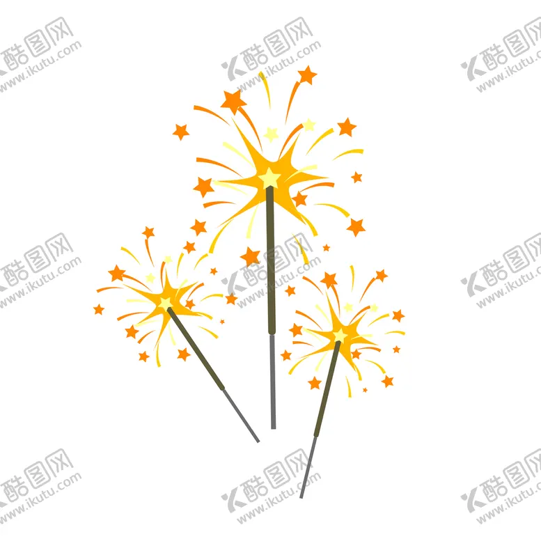 编号：82693709250027425139【酷图网】源文件下载-手绘卡通过年烟花棒