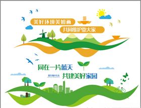 环保海报环保形象墙绿水青山