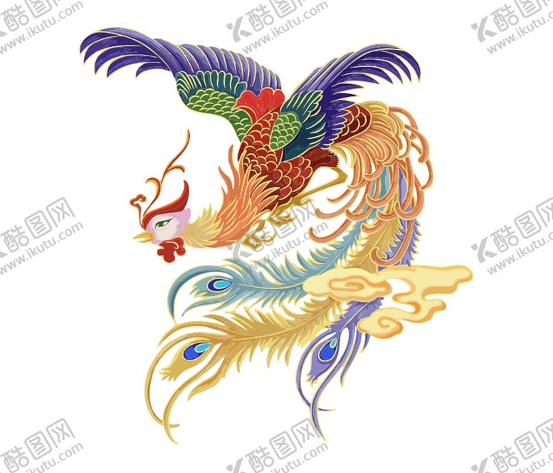 编号：28039710111236191485【酷图网】源文件下载-凤元素 平面图
