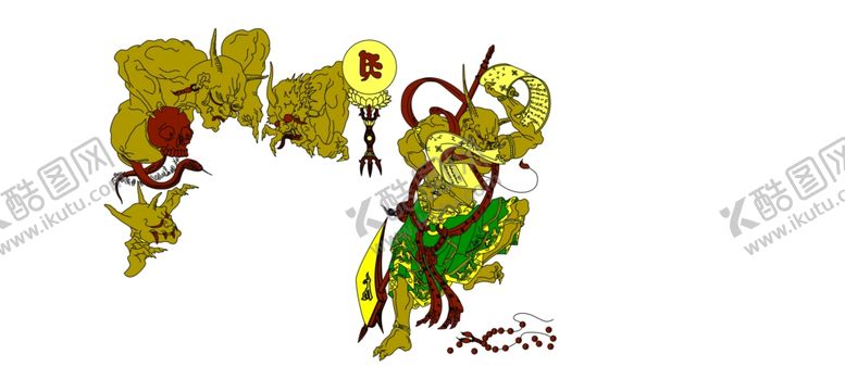 编号：92939703010453406198【酷图网】源文件下载-鬼怪高清分层
