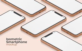 手机样机势贴图智能模板iphone