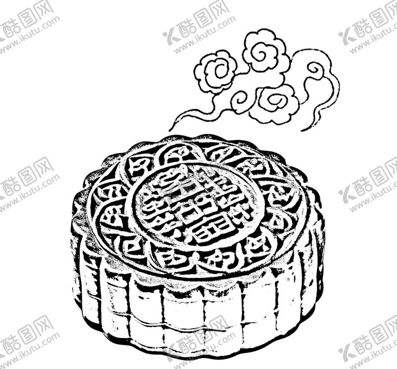 编号：23232611260751377181【酷图网】源文件下载-月饼白描