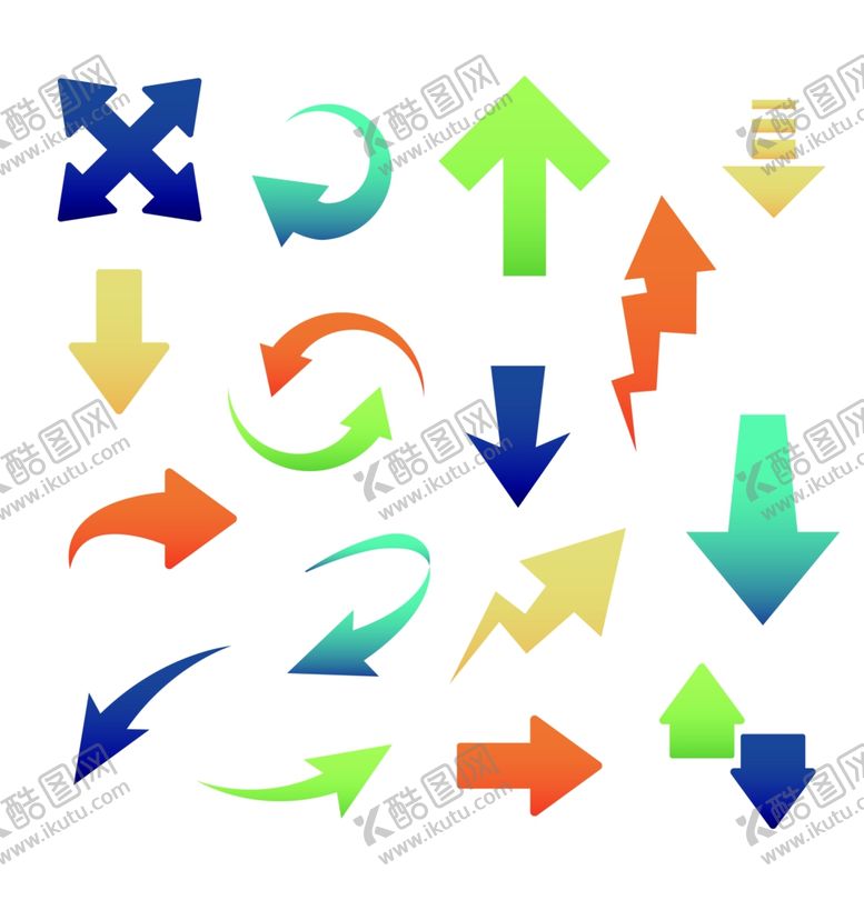 编号：25260910271045109705【酷图网】源文件下载-彩色箭头