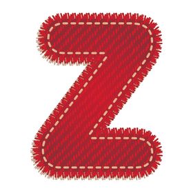 英文字母D设计艺术字创意牛仔