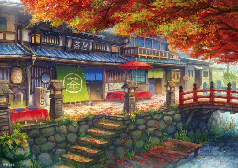 编号：13126304290123565403【酷图网】源文件下载-彩色动漫场景插画背景