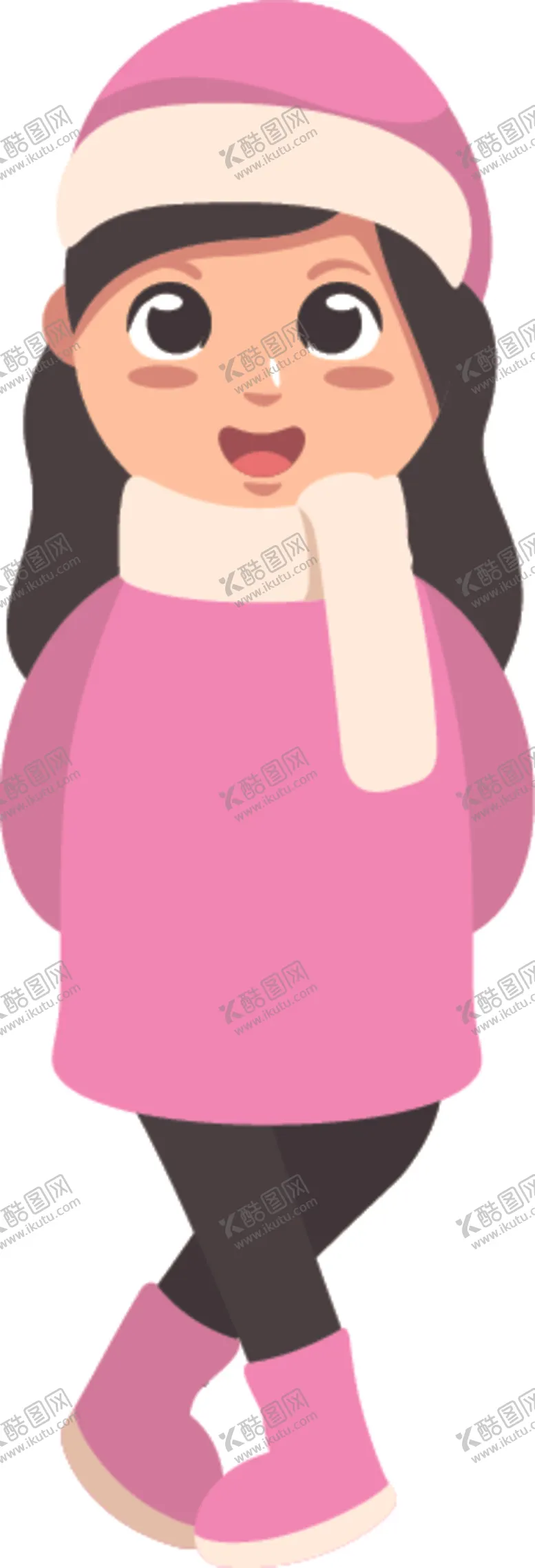 编号：46993302111641391886【酷图网】源文件下载-装冬装的儿童