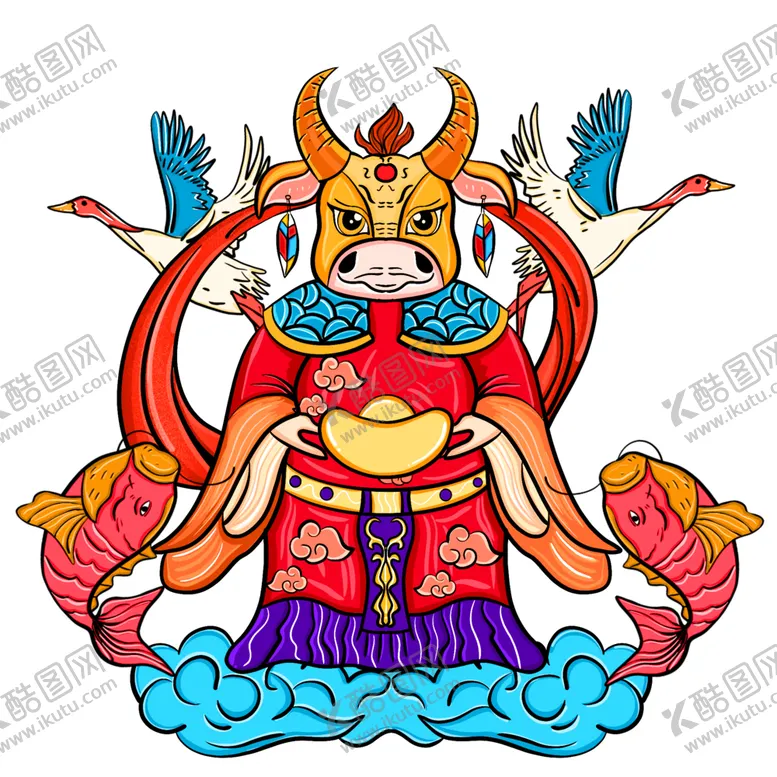 编号：25233904131359563474【酷图网】源文件下载-牛年形象