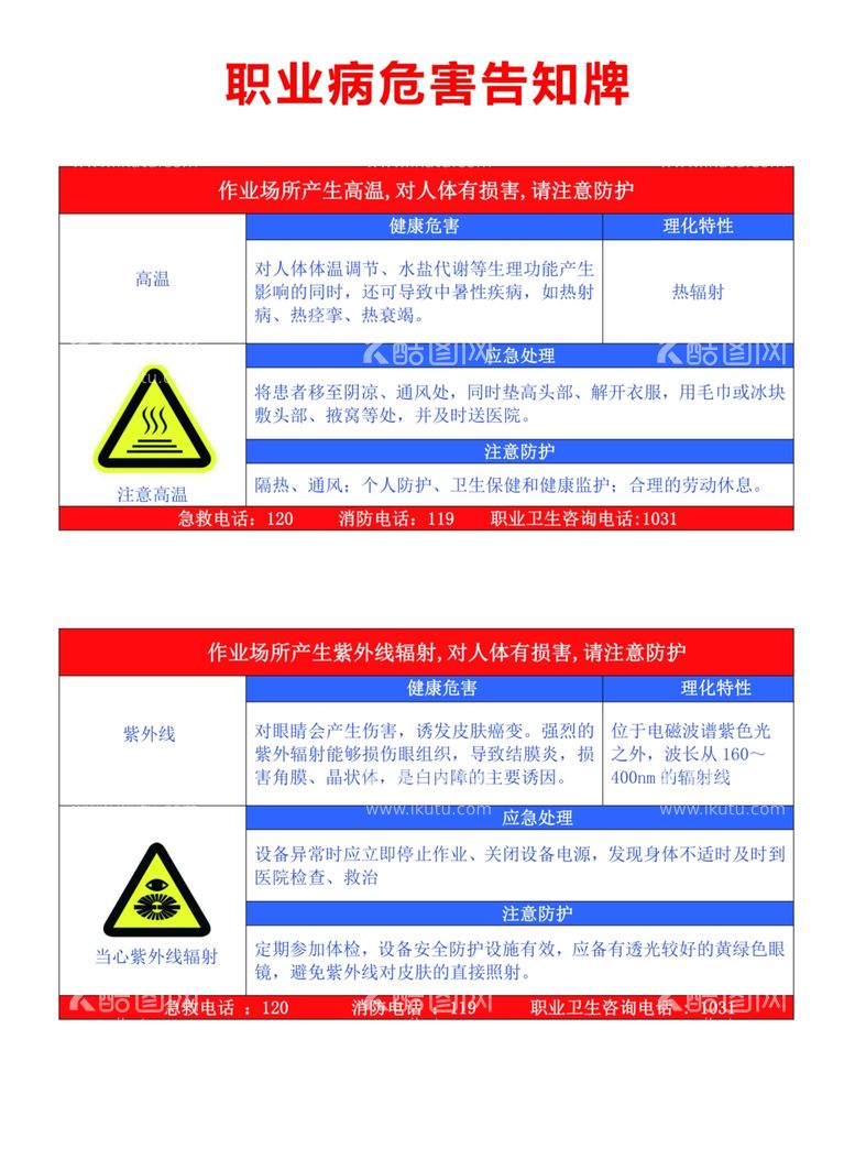 编号：97909912031536243157【酷图网】源文件下载-职业病危害告知