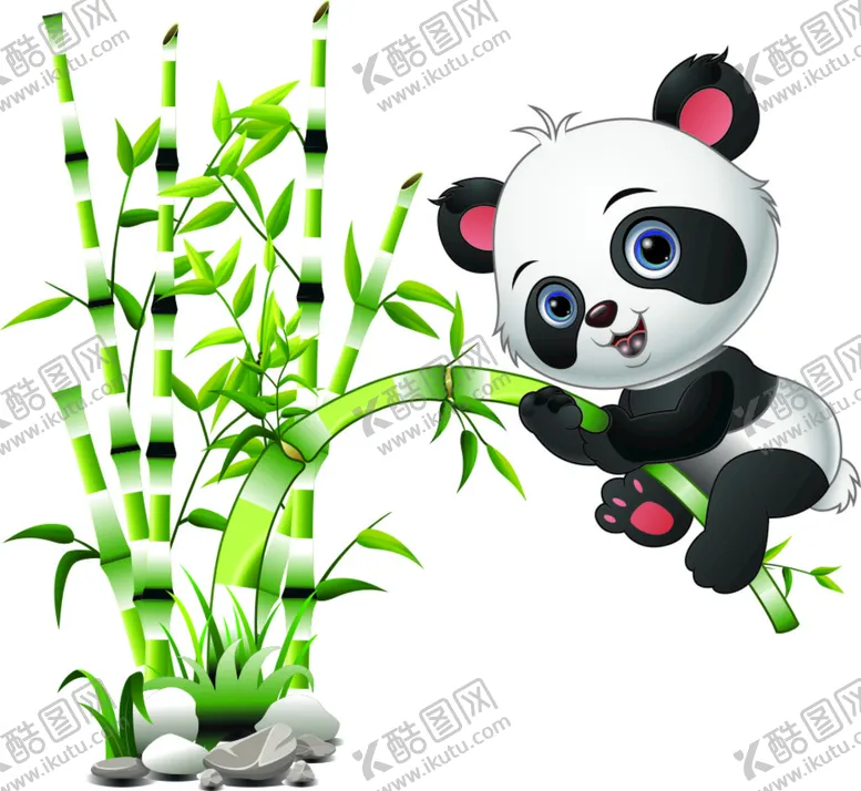 编号：17219301140634436609【酷图网】源文件下载-熊猫与竹子