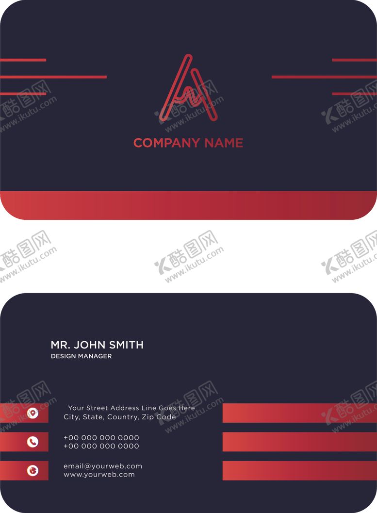 编号：35639109261948372803【酷图网】源文件下载-矢量名片模板