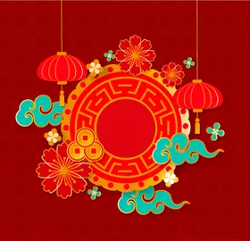 新年海报春喜庆过相关