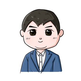 Q版卡通可爱男生胖子西装形象