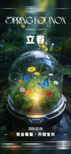 酒吧立春二十四传统节气海报