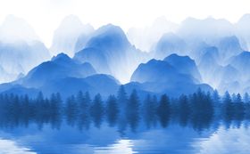 抽象意境水墨画