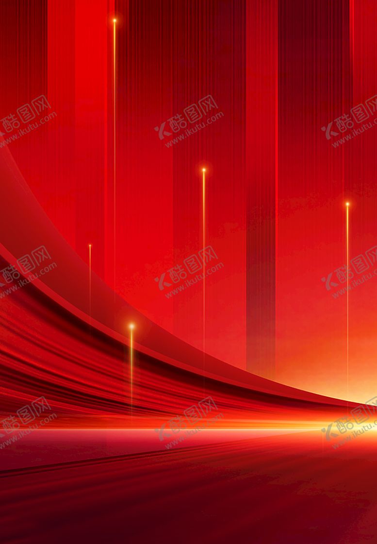 编号：46173909170800158679【酷图网】源文件下载-红色线条国潮背景