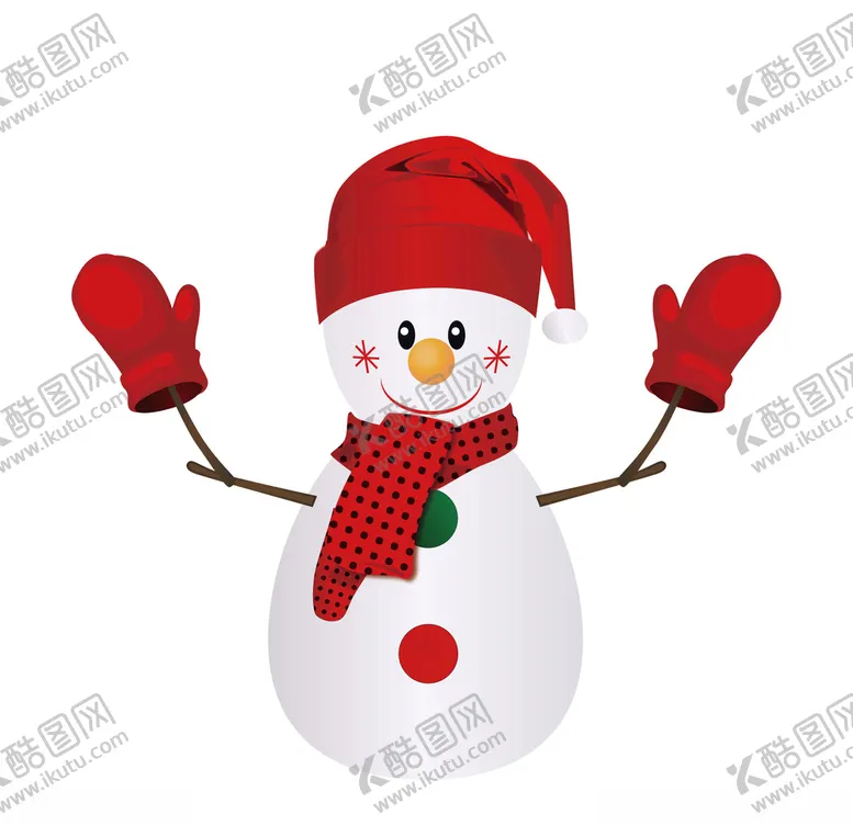 编号：65159207020409152936【酷图网】源文件下载-圣诞节小雪人