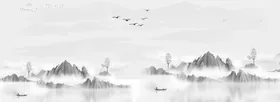 中国风背景金线高端波纹