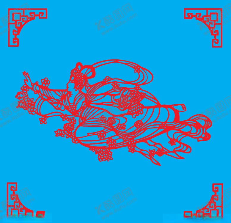 编号：63378709132251353495【酷图网】源文件下载-飞天剪纸