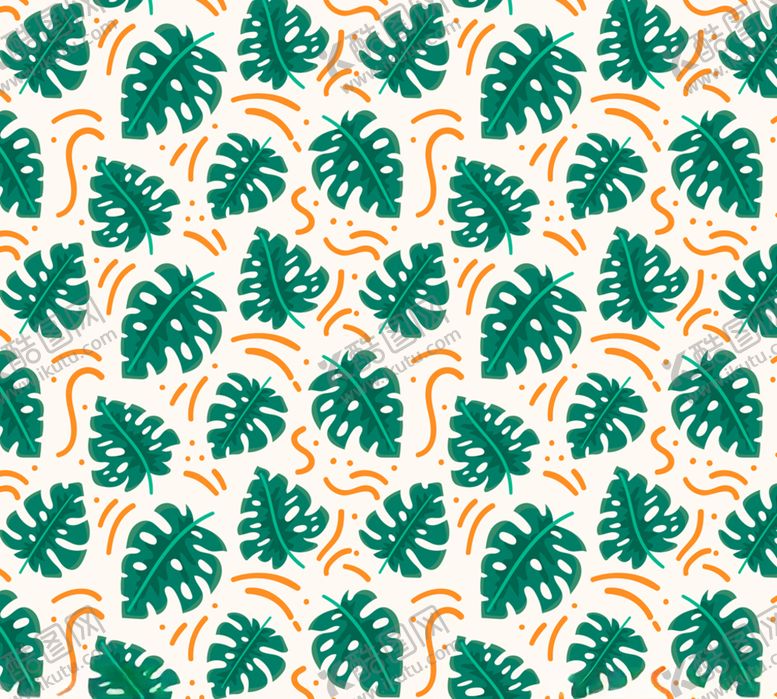 编号：37789009200043007181【酷图网】源文件下载-绿色龟背竹叶背景