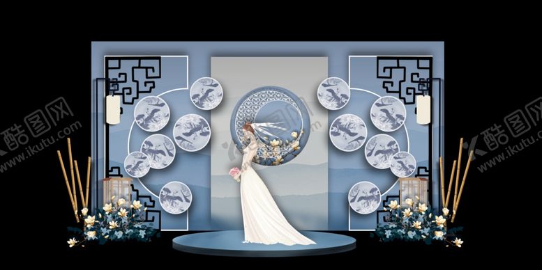 编号：95626909110046092903【酷图网】源文件下载-蓝色婚礼