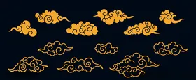 祥云矢量底纹古典中国风