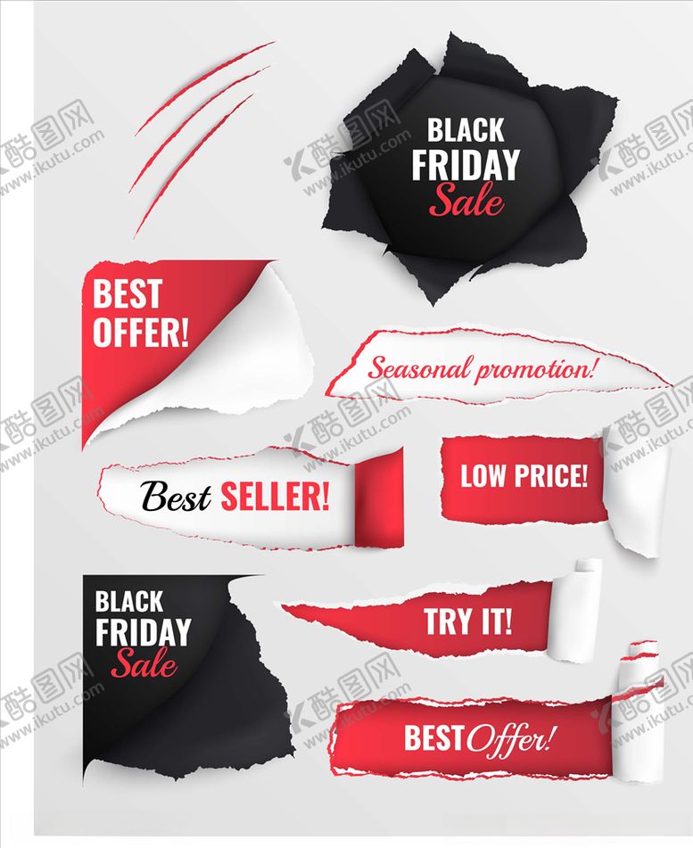 编号：21593109300006238312【酷图网】源文件下载-矢量撕纸效果