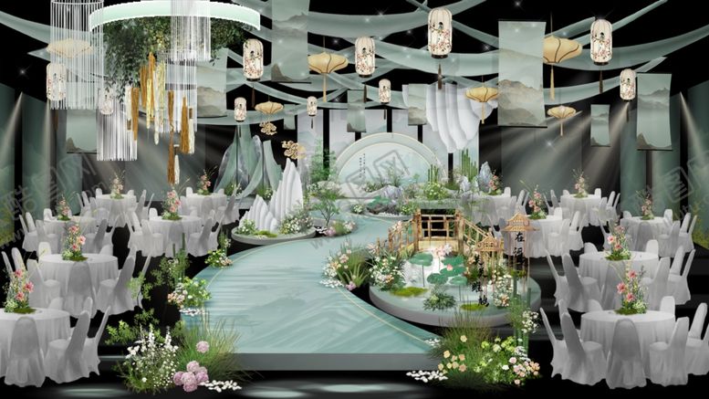 编号：76663910030629594115【酷图网】源文件下载-新中式婚礼