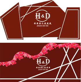 牡丹花红色婚庆婚礼