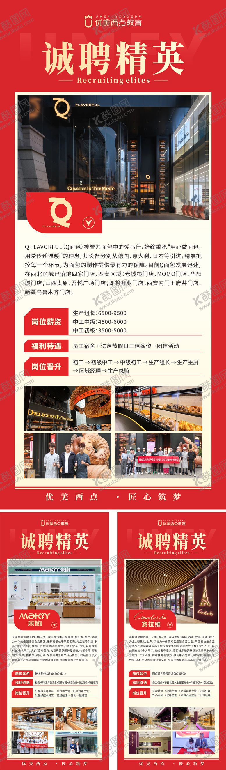 编号：92957108200923453833【酷图网】源文件下载-面包西点诚聘精英展架