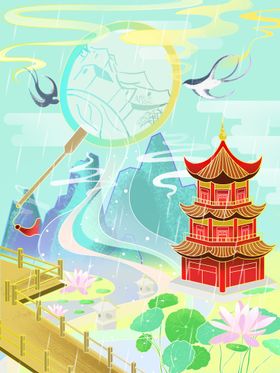 国潮插画