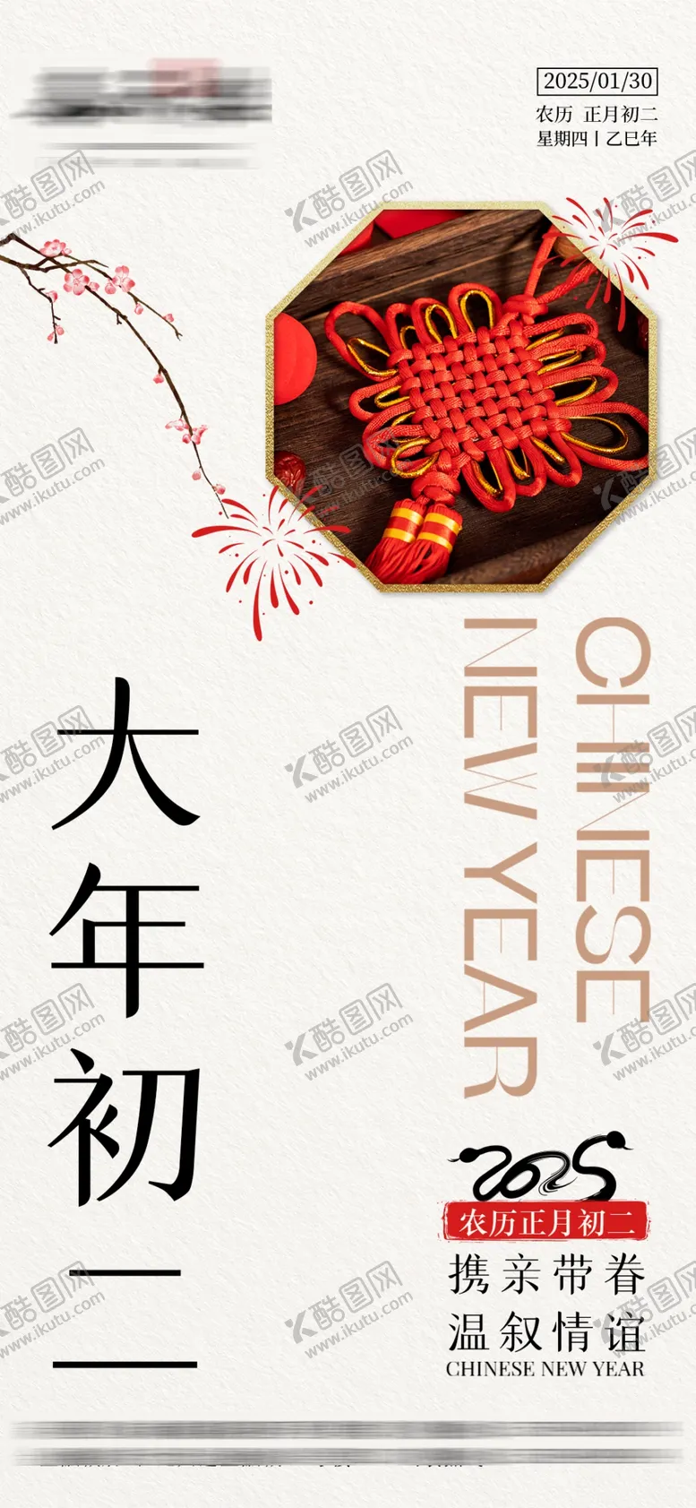 编号：86211603011244439160【酷图网】源文件下载-2025蛇年初二
