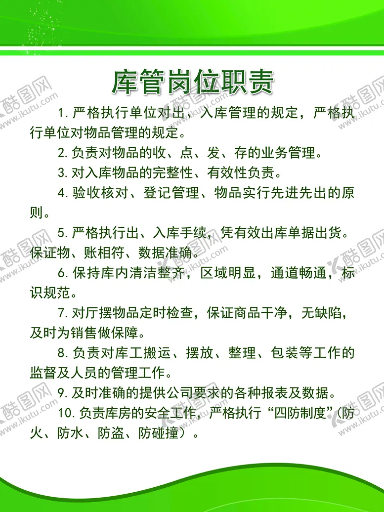 编号：41555511060823346324【酷图网】源文件下载-岗位职责管理制度