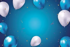 气球生日节日彩色背景