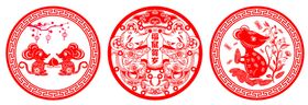 福鼠剪纸