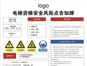 电梯货梯安全风险点告知牌