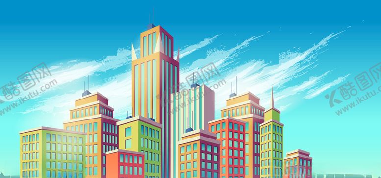 编号：64068905112345528501【酷图网】源文件下载-城市概念插画