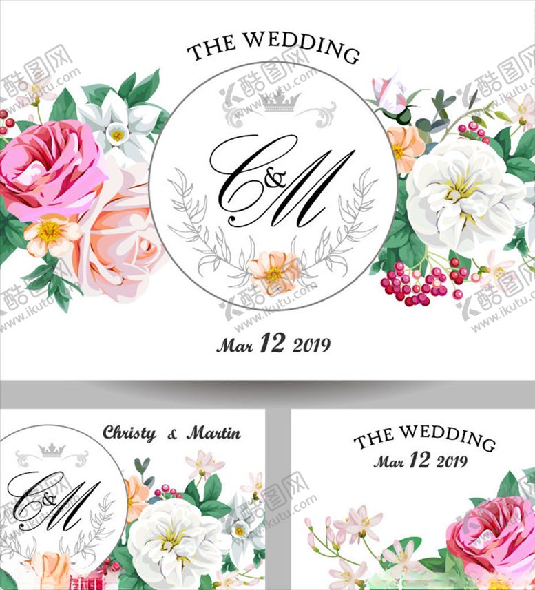 编号：51456810070843355323【酷图网】源文件下载-淡彩花卉卡片