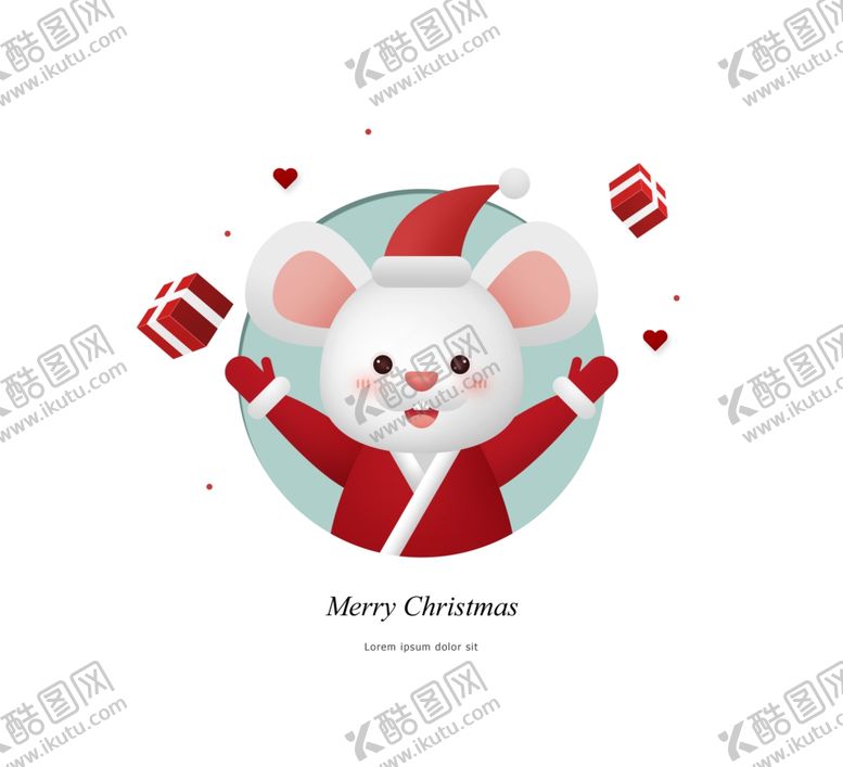 编号：77713909271800281831【酷图网】源文件下载-小老鼠圣诞节礼物盒