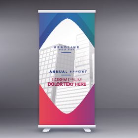 X展架模板易拉宝企业高档高档