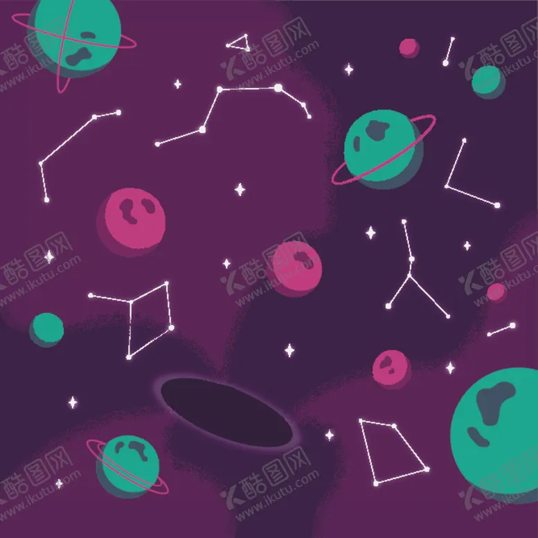 编号：23999306280640075410【酷图网】源文件下载-宇宙插画