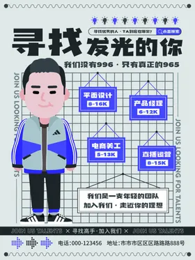 招聘海报高薪人才夜场公司