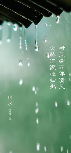 雨水谷雨节气海报